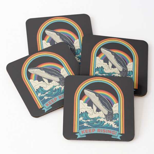 Item preview, Keep Rising - Vintage Retro Humpback Whale Art designed and sold by MANA-Goods.