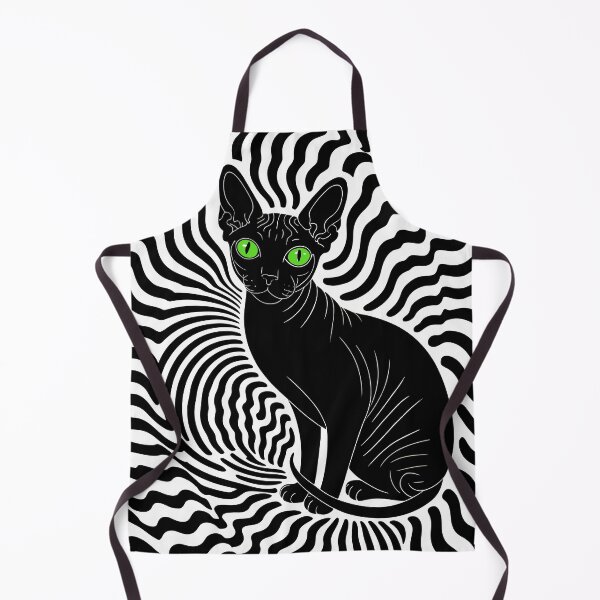 Item preview, Psycho Optical Sphynx Cat – Hypnotic Black & White Illusion Art | Trippy Animal Design designed and sold by paulo silveira.