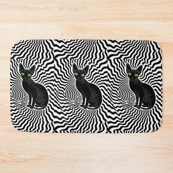 Item preview, Psycho Optical Sphynx Cat – Hypnotic Black & White Illusion Art | Trippy Animal Design designed and sold by paulo silveira.