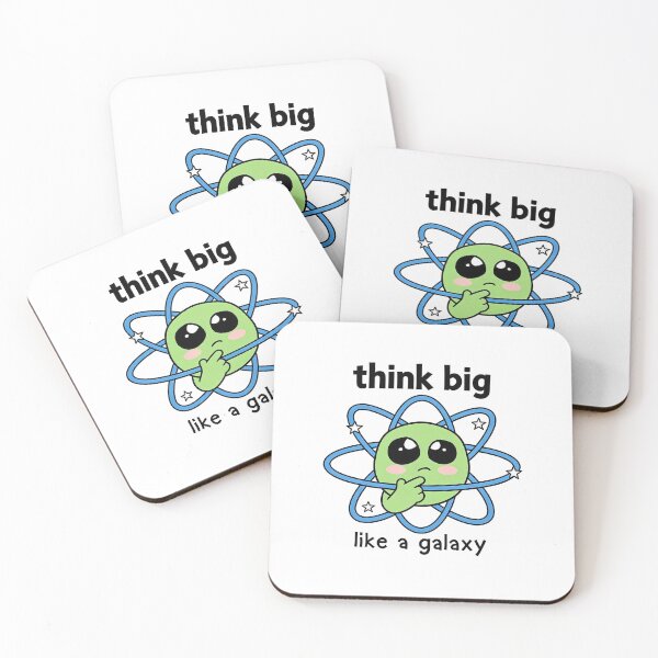 Item preview, Think Big Like a Galaxy – Cute Space Atom Character Motivational Design designed and sold by truongloc246.