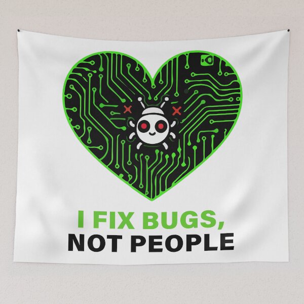 Item preview, I Fix Bugs Not People T Shirt  Funny Programmer Developer Coding Humor designed and sold by Design-Pro-21.