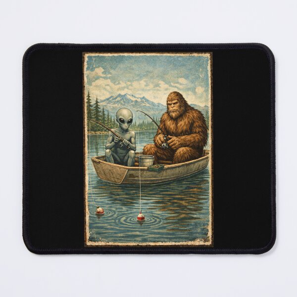 Item preview, Quiet Lake Day With Unlikely Fishing Friends designed and sold by KapiPrint.