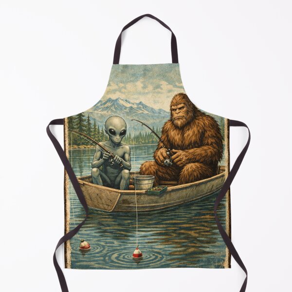 Item preview, Quiet Lake Day With Unlikely Fishing Friends designed and sold by KapiPrint.