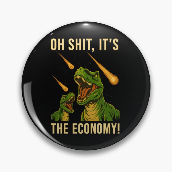 Item preview, Oh Shit It's The Economy Funny Dinosaur Meteor Design designed and sold by haitrieuic96.