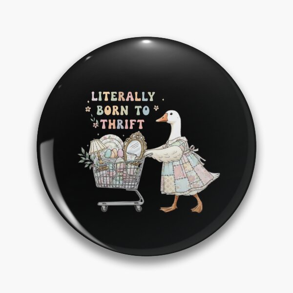 Item preview, Literally Born to Thrift Graphic | Thrift Store Lover , Vintage Shopping Aesthetic designed and sold by MS Pod Studio.