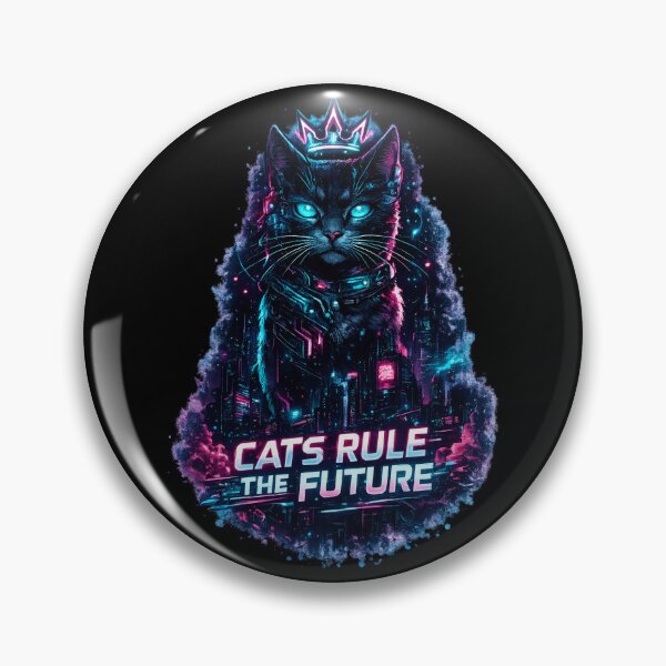 Artikelvorschau, Cyberpunk-Katzenkönig – Futuristische Neonkatze entworfen und verkauft von SidTastic .