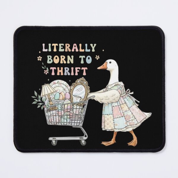 Item preview, Literally Born to Thrift Graphic | Thrift Store Lover , Vintage Shopping Aesthetic designed and sold by MS Pod Studio.