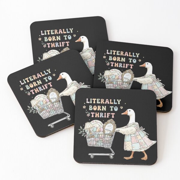 Item preview, Literally Born to Thrift Graphic | Thrift Store Lover , Vintage Shopping Aesthetic designed and sold by MS Pod Studio.