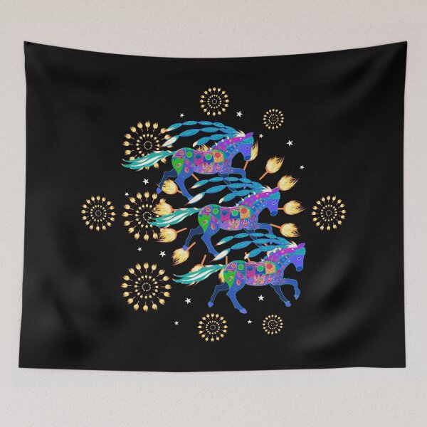 Item preview, Carnival Fire Horses designed and sold by nocturne-design.