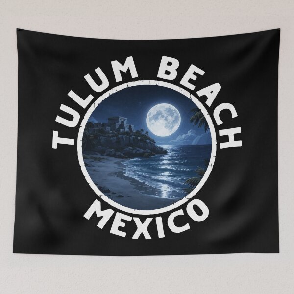 Item preview, Tulum Beach - Mexico (with White Lettering) designed and sold by VelvetRoom.