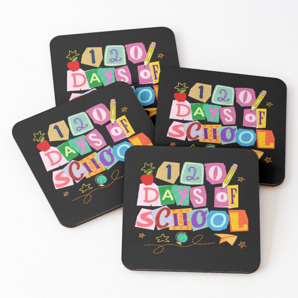 Item preview, 120 Days Of School Colorful Letters Teacher Kids designed and sold by margamPagenberg.