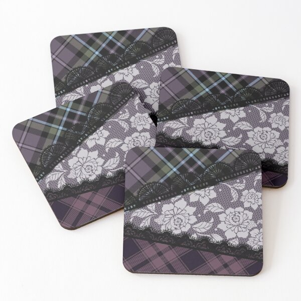 Item preview, Purple Tartan and Lace Pattern designed and sold by destelloacido.