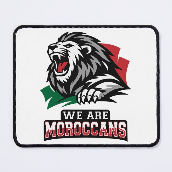 Item preview, We are moroccans, Powerful Lion Mascot Graphic, Pride and Strength Illustration, Bold Athletic Design designed and sold by MONTRIS.