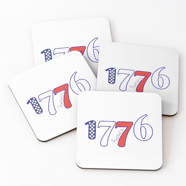 Item preview, 2, 1776 America Patriotic Script Red White and Blue designed and sold by positivitymed.