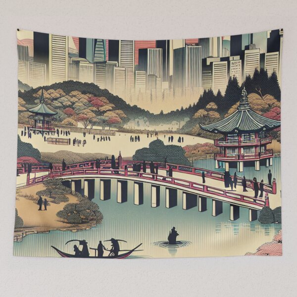 Item preview, Belo Horizonte Brazil Ukiyo-e Pampulha Modern Ensemble Japanese Art designed and sold by Vandy Fullam.
