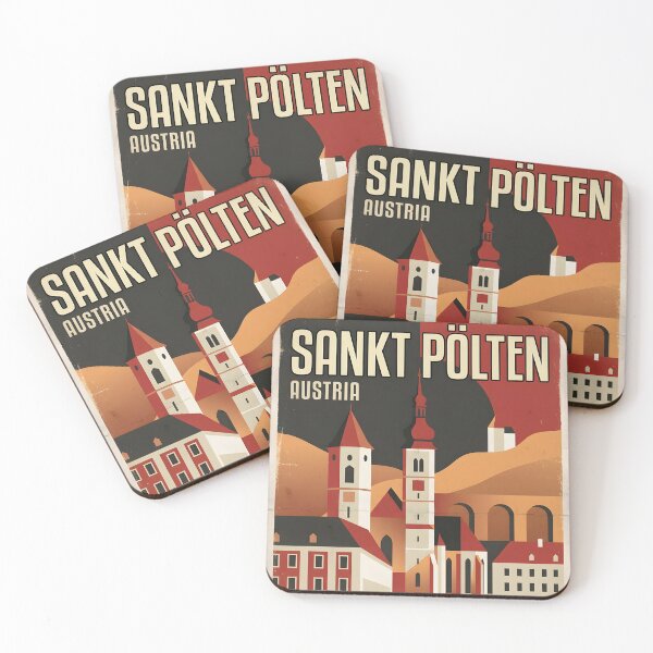 Item preview, Sankt Polten Austria Retro Vintage Travel Tourism designed and sold by TravelersGems.