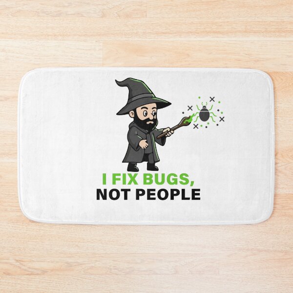 Item preview, I Fix Bugs Not People Wizard T Shirt  Funny Programmer Coder Magic Humor designed and sold by Design-Pro-21.