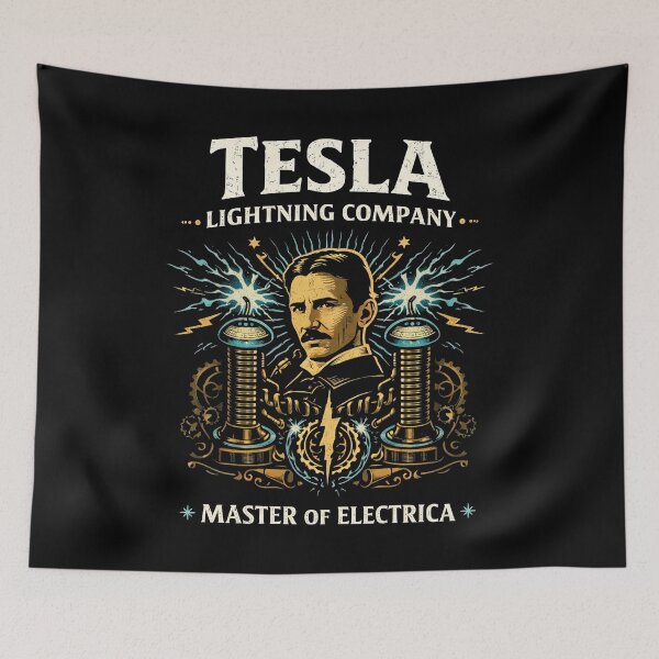 Item preview, Tesla Lightning Company Retro Design designed and sold by Retr0Tshirts.