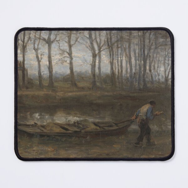 Item preview, Vintage Fisherman Painting: Moody Forest Wall Art designed and sold by SavageVision.