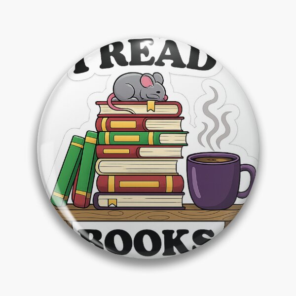 Item preview, I Read Books Cute Mouse Reading Sticker designed and sold by Ryo97.