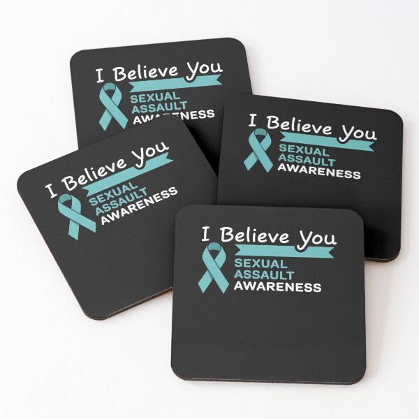 Item preview, I Believe You Sexual Assault Awareness Teal Ribbon Grunge designed and sold by cosmicncozyS.