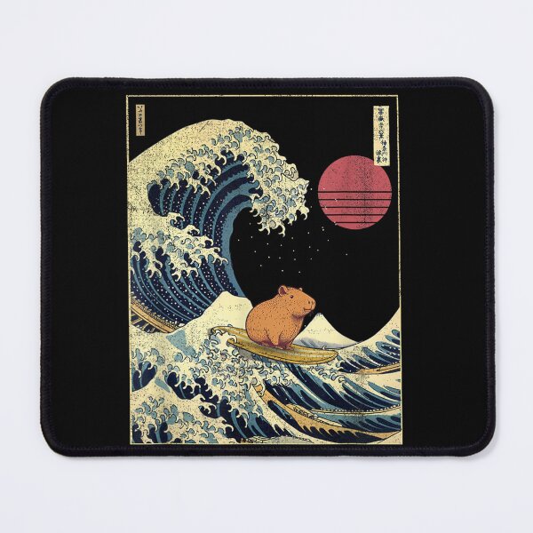 Item preview, Capybara Japanese Kanagawa Wave Funny Surf Animal Art for Men Women Kids , Capybara Gift Lover designed and sold by DZIRI NAJAT.