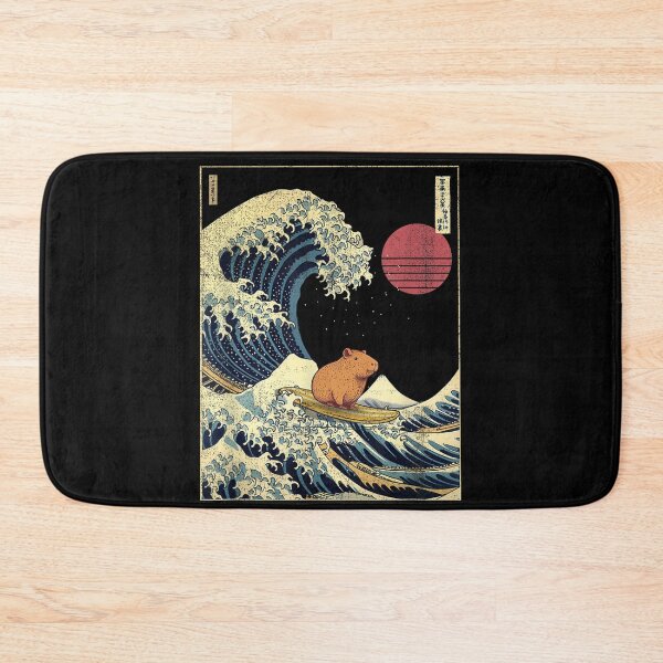 Item preview, Capybara Japanese Kanagawa Wave Funny Surf Animal Art for Men Women Kids , Capybara Gift Lover  designed and sold by DZIRI NAJAT.
