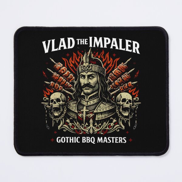 Item preview, Vlad The Impaler BBQ Grill Master designed and sold by Retr0Tshirts.