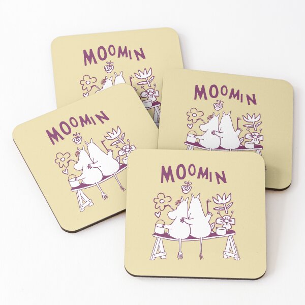 Item preview, Moomintroll & Snorkmaiden Love Painting Flowers Art designed and sold by MoominStore.