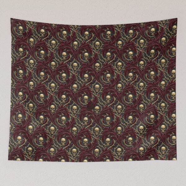 Item preview, Gothic Gold Skulls Embossed Velvet Texture designed and sold by Frame of Mind .