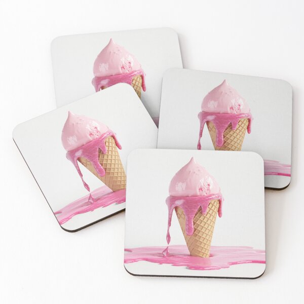 Item preview, Melting pink ice cream cone drips designed and sold by anytka.