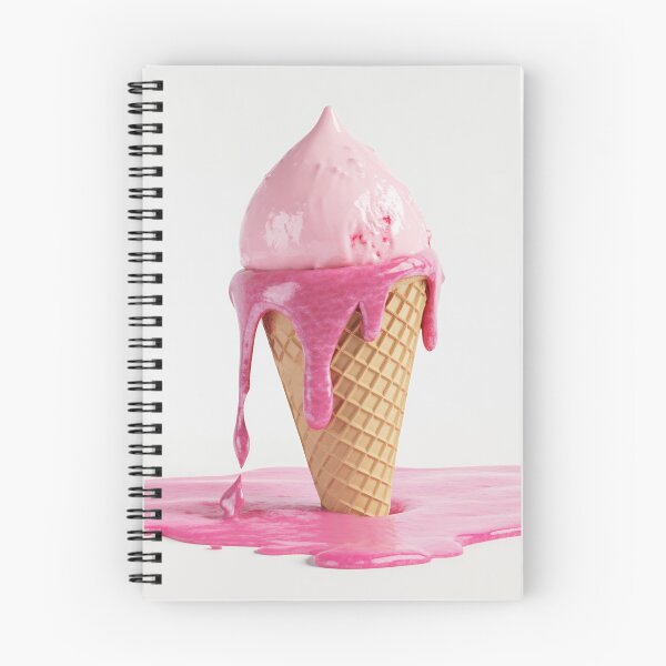 Item preview, Melting pink ice cream cone drips designed and sold by anytka.