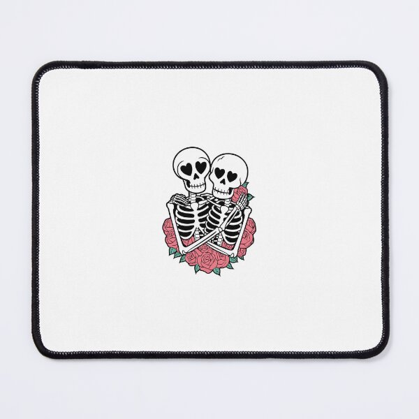 Item preview, Skeleton Couple in Love with Roses | Gothic Valentine Skull Aesthetic Art designed and sold by VelvetPixelXo.