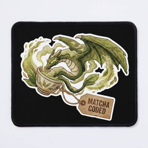 Item preview, Matcha Coded Happy MATCHA Ritual Tea Dragon designed and sold by SarashiArt.