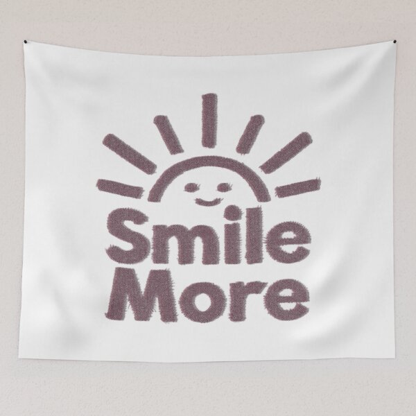 Item preview, Smile More – Soft Distressed Positive Quote Design designed and sold by KatBeeTee.