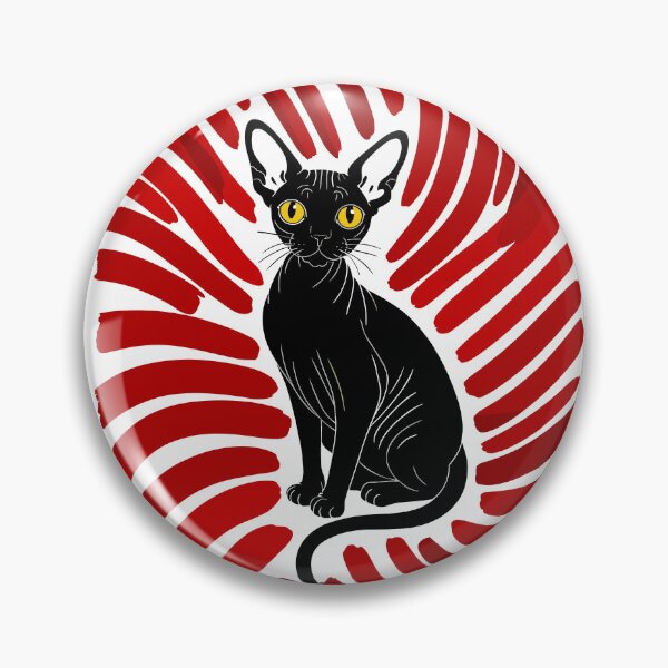 Item preview, Psycho Optical Sphynx Cat – Red Hypnotic Illusion Art | Trippy Hairless Cat Design designed and sold by paulo silveira.