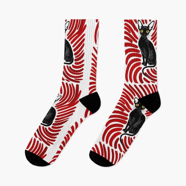Item preview, Psycho Optical Sphynx Cat – Red Hypnotic Illusion Art | Trippy Hairless Cat Design designed and sold by paulo silveira.
