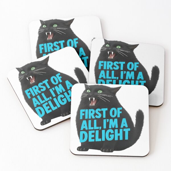 Item preview, First of All I'm a Delight Roaring Black cat T-Shirt designed and sold by  MOHAMED.