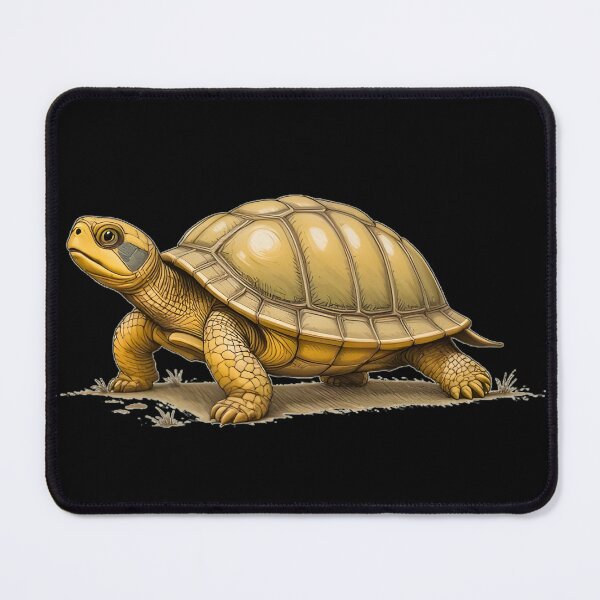 Item preview, Golden Calm Turtle – Side Profile Illustration | Slow Life Nature Art | designed and sold by BloomStudio1.