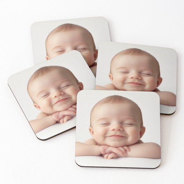 Item preview, Smiling baby with cute expression designed and sold by anytka.