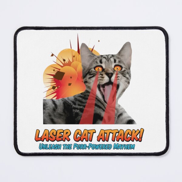 Item preview, Funny Laser Cat Attack Tee - Unleash the Purr-Powered Mayhem designed and sold by  MOHAMED.
