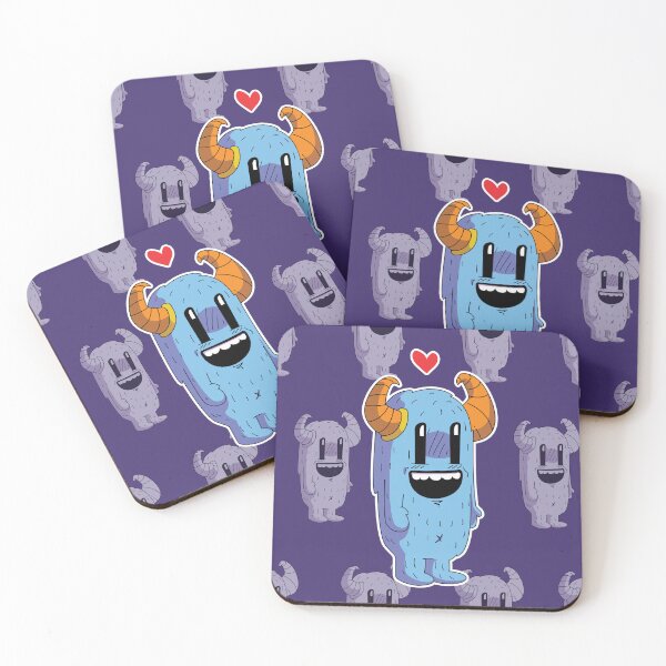Item preview, Happy Cute Monster | Cartoon Monster Illustration designed and sold by Groslat Art Experiments.