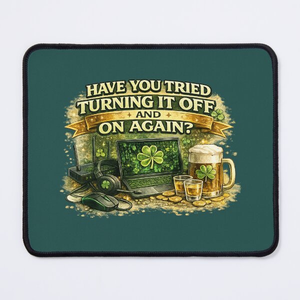 Item preview, Have You Tried Turning It Off and On Again – Irish IT Humor designed and sold by PunchDrop.