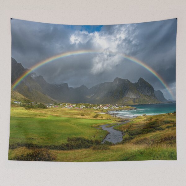 Item preview, Rainbow over mountains and sea designed and sold by anytka.