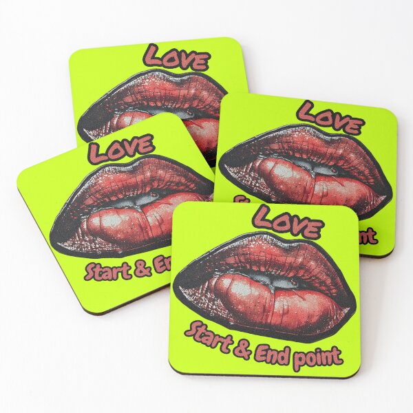 Item preview, Love Start and End Point Glossy Lips Art designed and sold by Neer arts.
