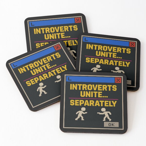 Item preview, Introverts Unite… Separately – Retro Pixel Introvert Internet Humor designed and sold by Mad Factory Designs.