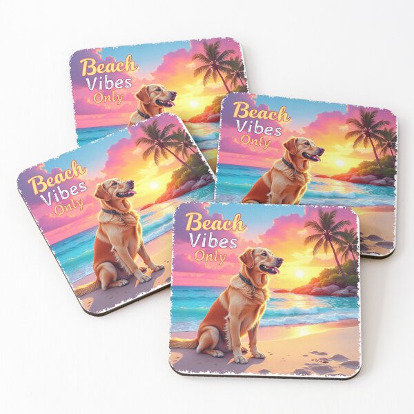 Item preview, Golden Retriever Sunset Beach designed and sold by SunDrift.