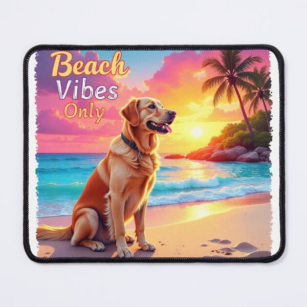 Item preview, Golden Retriever Sunset Beach designed and sold by SunDrift.