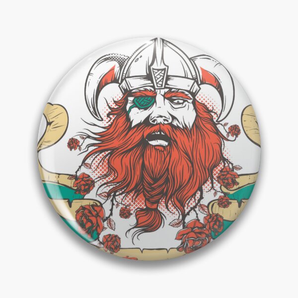 Item preview, Red Rose Beard – Viking Warrior Beard Art designed and sold by SPREADito.