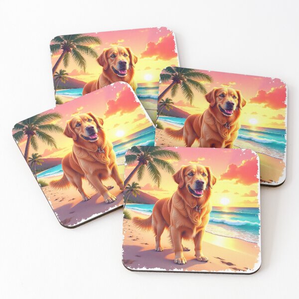 Item preview, Golden Retriever Sunset designed and sold by SunDrift.